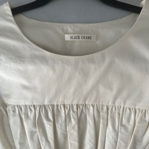 BLACK CRANE Ivory Curtain Cotton Dress - Size L - Picture 13 of 16